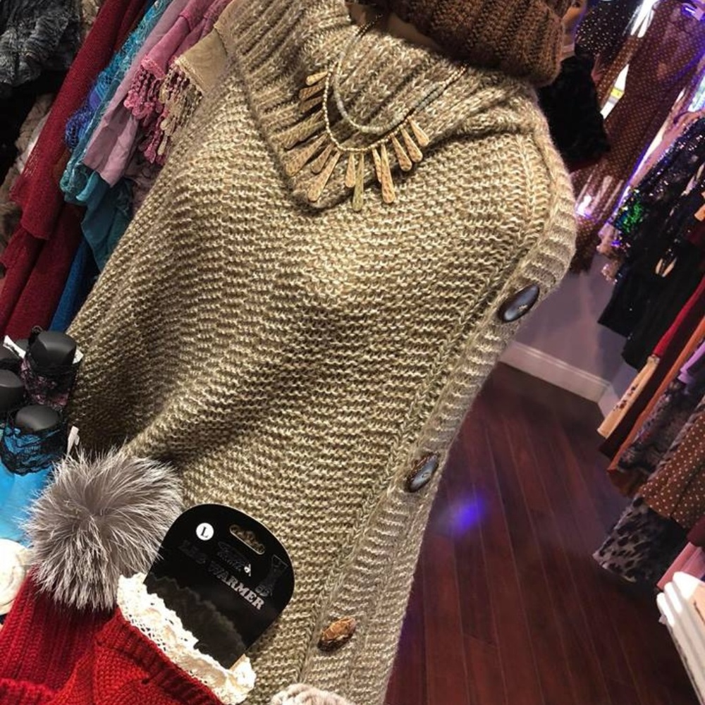 Side Button-Up Poncho